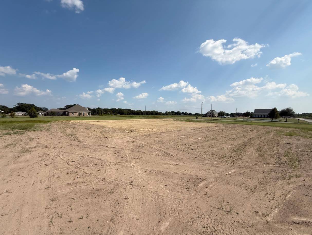 Large graded residential lot prepared for construction
